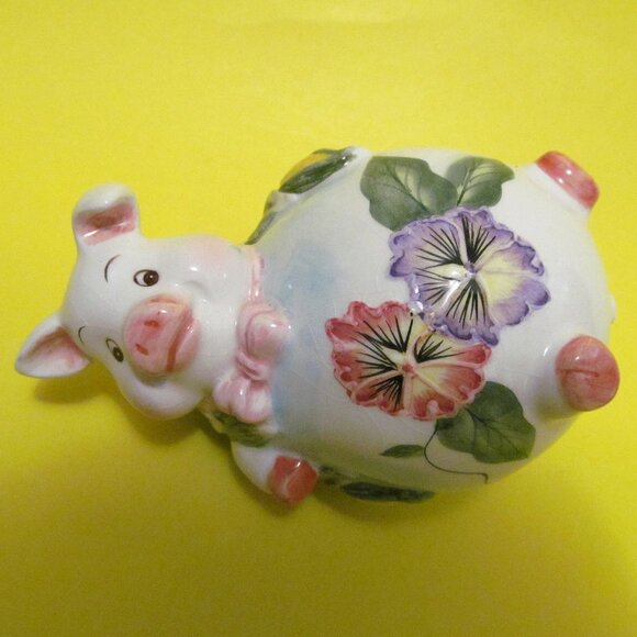 Pansy pig figurines Two piece set - Picture 4 of 8